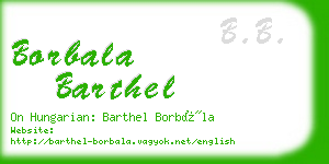 borbala barthel business card